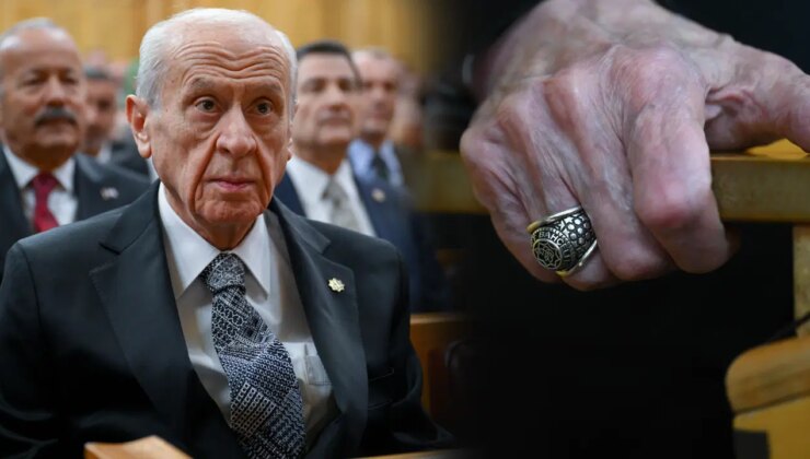 Devlet Bahçeli’nin rozeti ve yüzüğü dikkat çekti