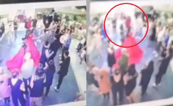 Düğün salonunda korkunç olay: Dev avize gelinin üzerine düştü!