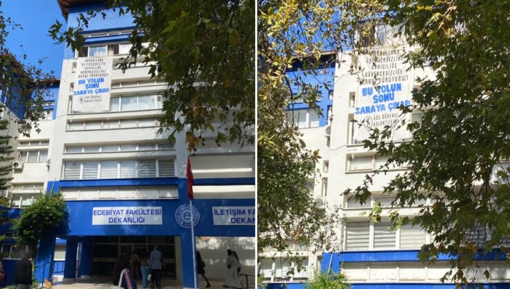 Ege Üniversitesi’nde ‘gericilik’ ve ‘güvencesizliğe’ karşı pankart!