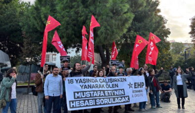 EHP’den 16 yaşındaki çocuk işçi Mustafa Eti için eylem: “Fabrikada değil, okulda olması gerekirdi”