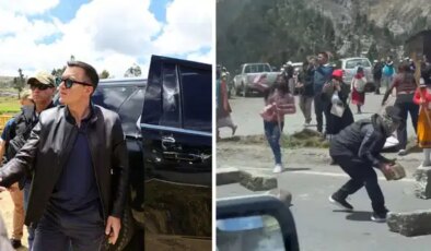 Ekvador Devlet Başkanı Noboa’nın konvoyuna taşlı saldırı