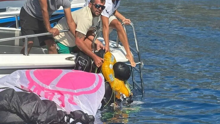 Fethiye’de denize düşen yamaç paraşütü pilotu hayatını kaybetti