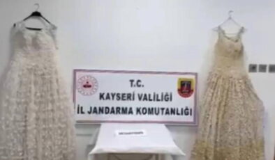 Gelinliğe Boncuk Gibi İşlemişler! Kilolarca uyuşturucu ele geçirildi