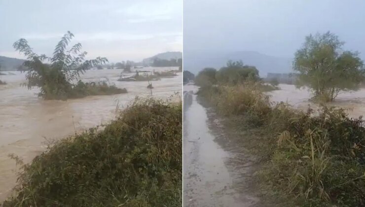 Göçkeada’da sel: Tarım arazileri sular altında kaldı!