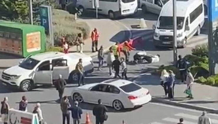 Hastane girişinde kavga: Taraflar tekme tokat birbirine girdi