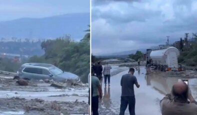 Hatay’da heyelan otoyolu kapattı: Karayolları ekipleri bölgede…