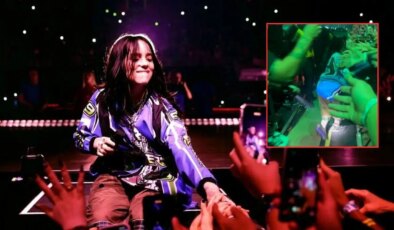 Hayranlarının yüreği ağzına geldi: Billie Eilish konserinde saldırıya uğradı!