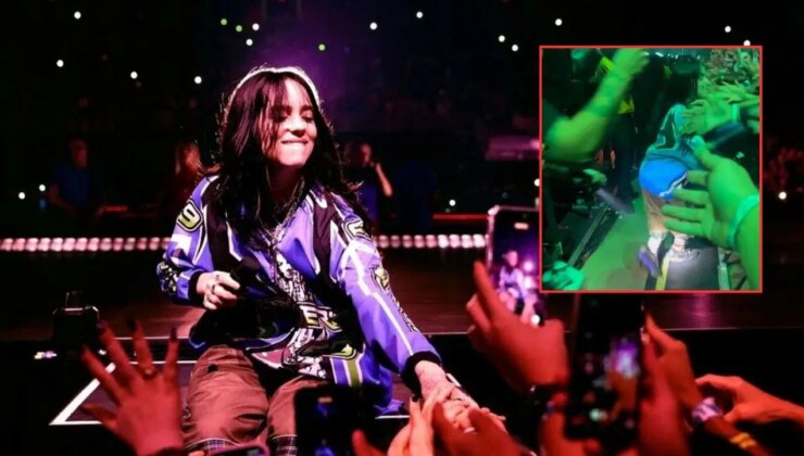 Hayranlarının yüreği ağzına geldi: Billie Eilish konserinde saldırıya uğradı!