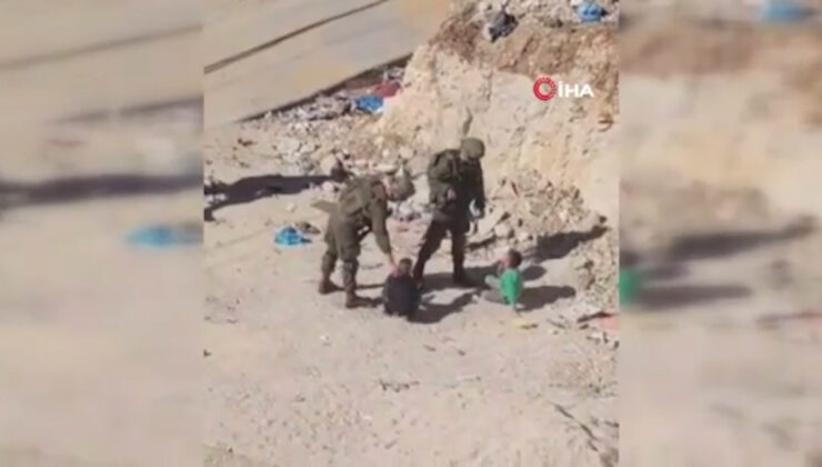 İsrail askerleri iki çocuğa şiddet uygulayıp yerlerde sürükledi