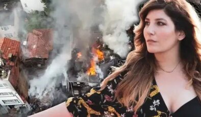 İstanbul Bebek’teki alevler ünlü oyuncu Şebnem Bozoklu’nun da evini yaktı!