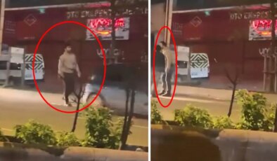 İstanbul Sultangazi’de korkutan anlar… Yolda ilerleyen araca yumruk attı: Kendisini uyaranları bıçakla tehdit etti!