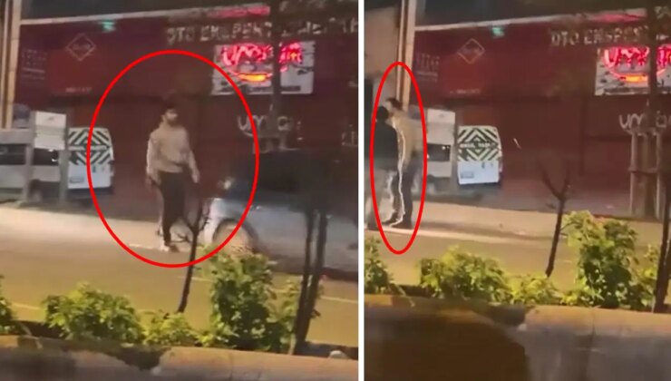 İstanbul Sultangazi’de korkutan anlar… Yolda ilerleyen araca yumruk attı: Kendisini uyaranları bıçakla tehdit etti!