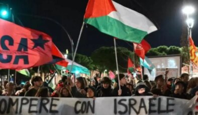 İtalya’da Küresel Sumud Filosu’na saldırıyı protesto için genel greve gidildi