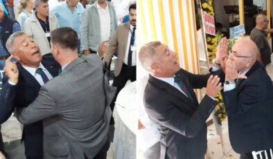 İYİ Parti Tarsus 4. Olağan İlçe Kongresi’nde kavga: Salonda ortalık karıştı, bir partili kürsüyü devirdi!