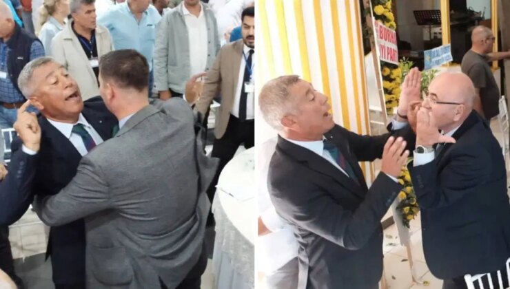 İYİ Parti Tarsus 4. Olağan İlçe Kongresi’nde kavga: Salonda ortalık karıştı, bir partili kürsüyü devirdi!