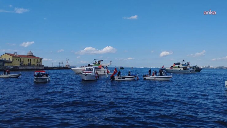 İzmir’de tekneler, Sumud ve Filistin’e destek için yelken açtı: ‘Zulme sessiz kalmak suça ortak olmaktır’