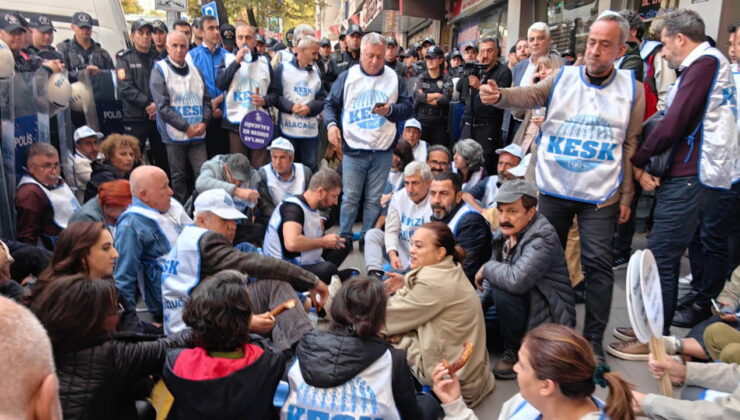 KESK’in Adalet Bakanlığı yürüyüşüne polis engeli