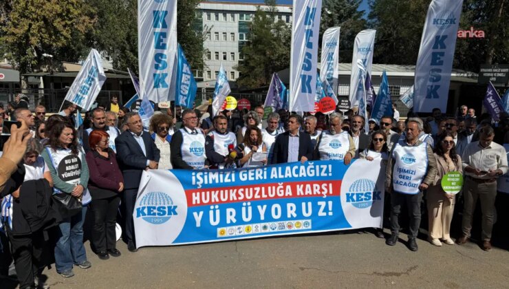 KESK’ten Diyarbakır’da ‘Tüm ihraçlar bütün haklarıyla işine iade edilene kadar mücadelemiz sürecek’ eylemi