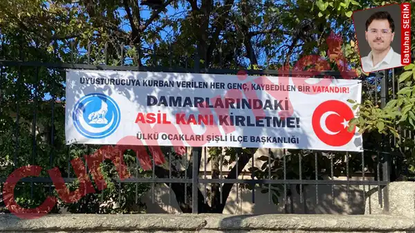 MHP ‘uyuşturucu’ önergesine ret vermişti: Ülkü Ocakları ‘Asil kanını kirletme’ diye pankart astı