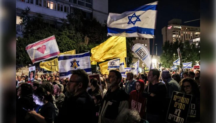 Netanyahu’nun evinin önünde rehine protestosu