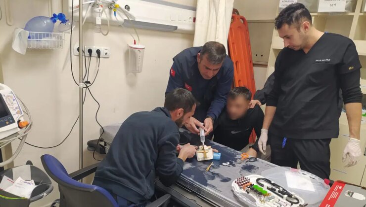 Parmağına sıkışan yüzüğü itfaiye çıkardı