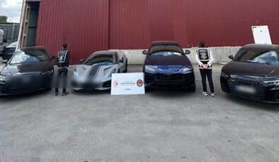 Piyasa değeri 288 milyon lira… 10 lüks araca el konuldu!