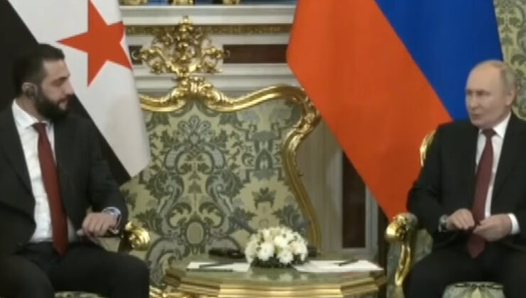 Putin ve Ahmed Şara, Moskova’da bir araya geldi