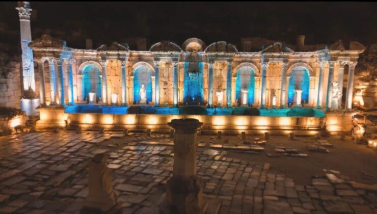 Sagalassos Antik Kenti geceye hazırlanıyor