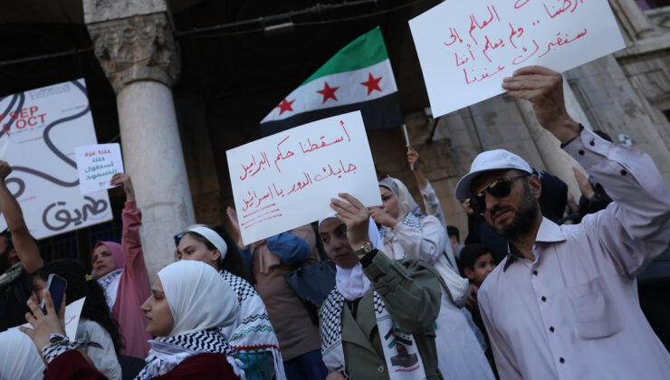 Şam’da Küresel Sumud Filosu’na destek gösterisi düzenlendi