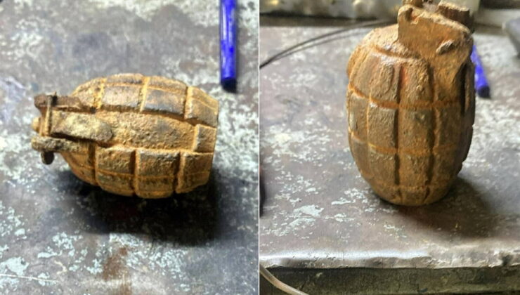 Tarlada el bombası buldu: Babasının işyerine götürdü!