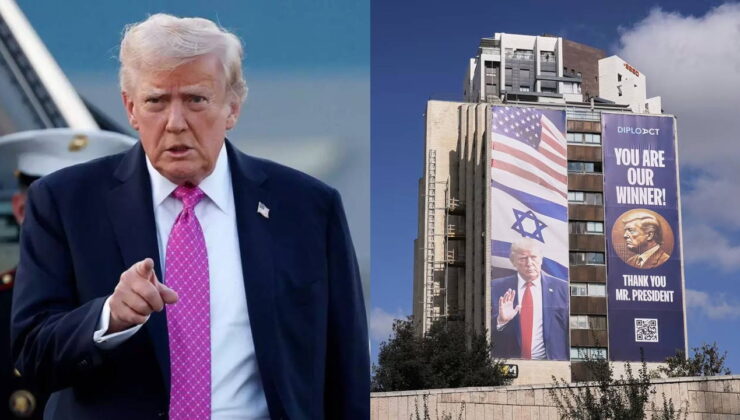 Trump’a teşekkür için Kudüs’te dev pankartlar