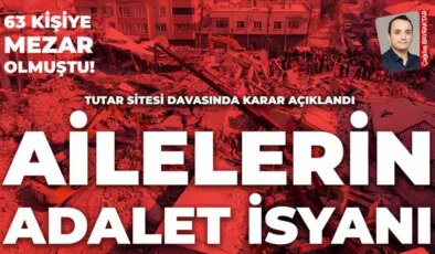 Tutar Yapı Sitesi davasında karar duruşması: Üç sanığa 15’er yıl hapis cezası