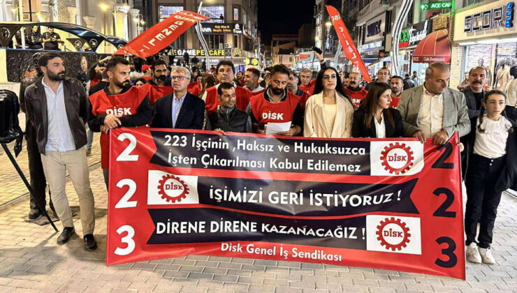 Van’da işten çıkarılan işçilerin eylemi 69’uncu gününde: ‘Kayyumlar gidecek, emekçiler dönecek’