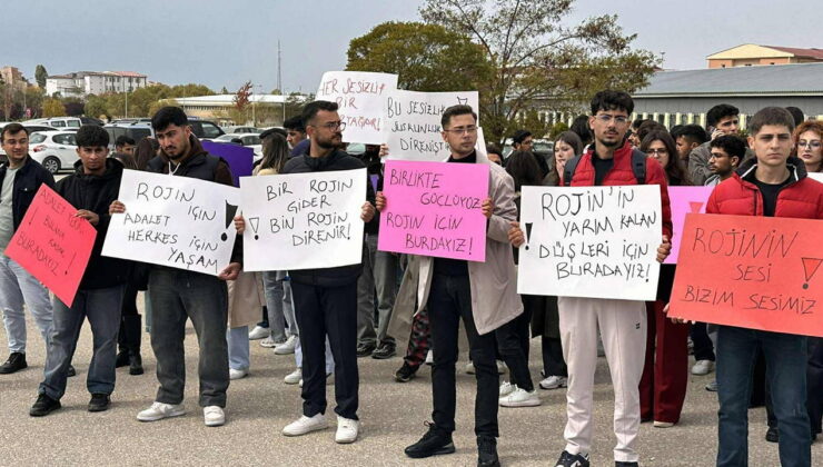 Van’da üniversite öğrencileri Rojin Kabaiş için yürüdü