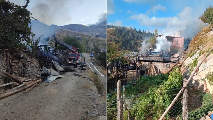 Yangında ev çöktü: Engelli 2 kardeş hayatını kaybetti!