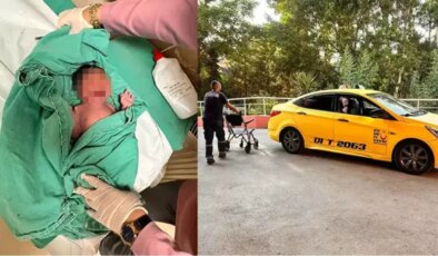 ‘Yesen’ bebek takside dünyaya geldi