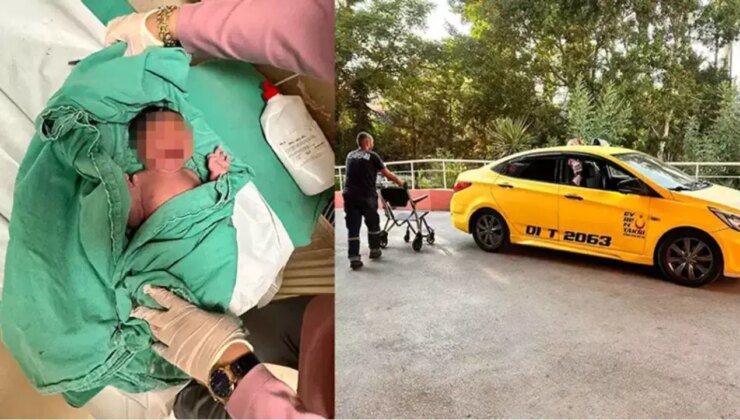 ‘Yesen’ bebek takside dünyaya geldi