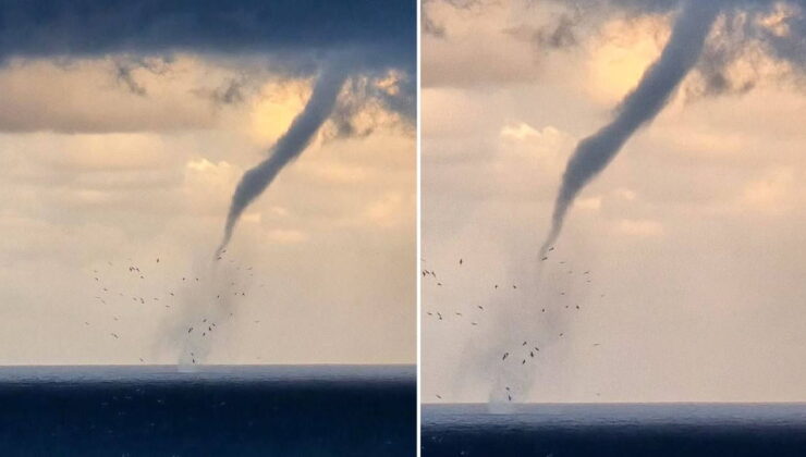 Zonguldak’ta tedirgin eden görüntü: Denizde 2 hortum oluştu