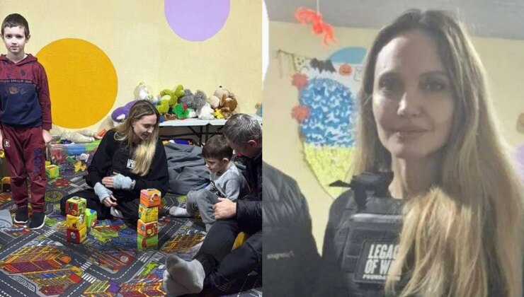 Angelina Jolie, kurşun geçirmez yelekle Ukrayna’ya gitti