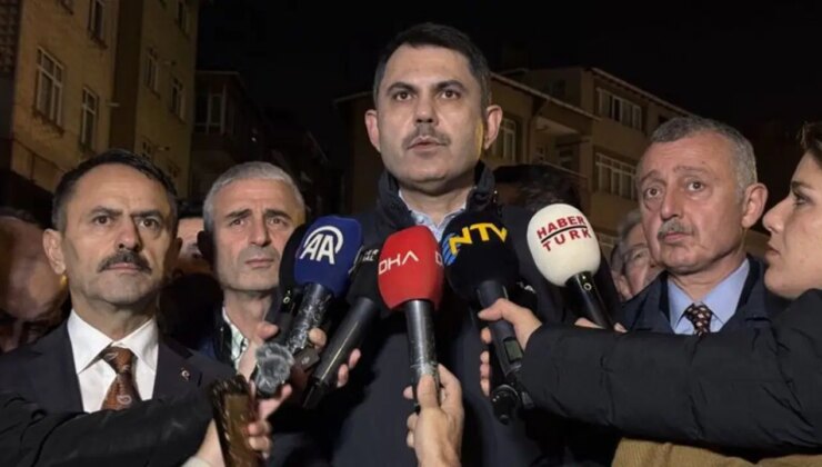 Bakan Kurum’dan Gebze’de inceleme: ’16 bina tahliye edildi’