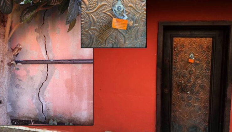 Beykoz’da duvarları ve zemini çatlayan 2 bina mühürlenerek tahliye edildi