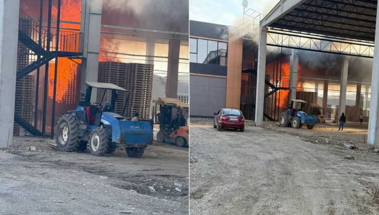 Bursa’da palet fabrikasında yangın paniği: 1 yaralı