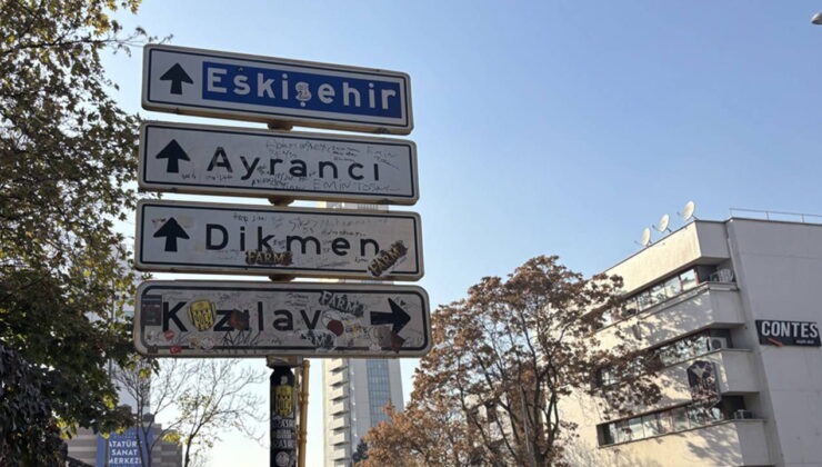 Çankaya’da gençlerin asılarak fotoğraf çektirdiği tabelaya koruma