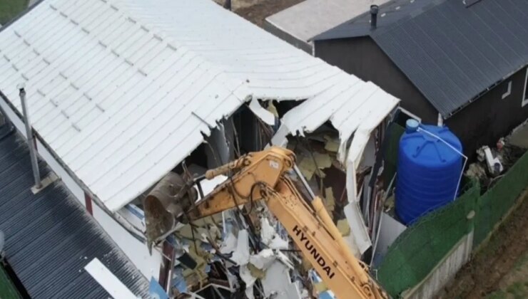 Çatalca’da Sinem’in katledildiği villa yıkıldı