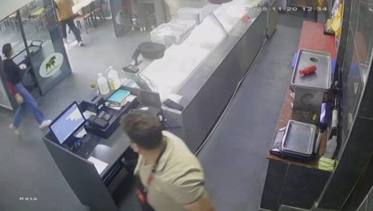 Deprem anı kameraya yansıdı… İş yerindekiler panikle kaçtı!