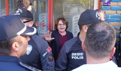 Didim Belediye Başkanı Gençay, Büyükşehir’in polis eşliğinde yaptığı tahliye girişimine müdahale etti