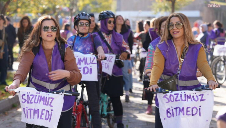 Diyarbakır’da kadınlar şiddetsiz bir yaşam için pedal çevirdi