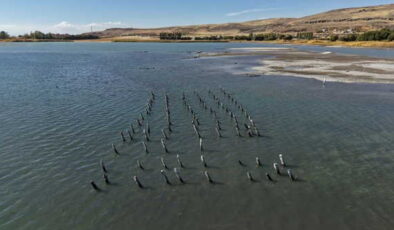 Endişelendiren görüntü… Van Gölü seviyesi düşüyor: Bu sefer de asırlık iskelenin ayakları çıktı!
