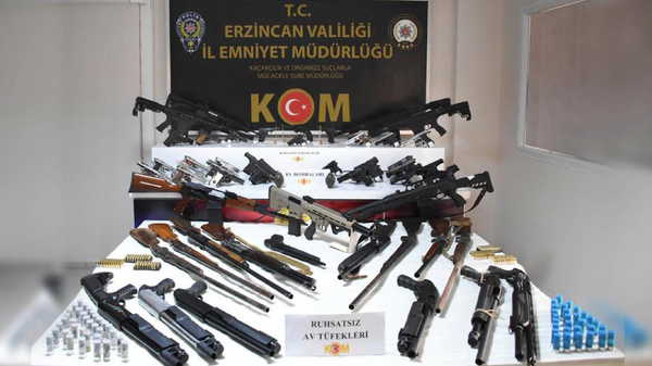 Erzincan merkezli 35 ilde ‘kaçak silah ticareti’ operasyonu: 9 tutuklama
