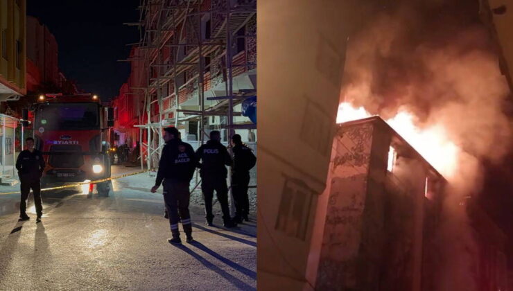Gaziantep’te 4 katlı rezidans alevlere teslim oldu!